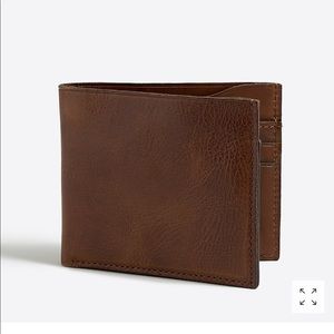 J Crew Tan Leather Men’s Bifold Wallet